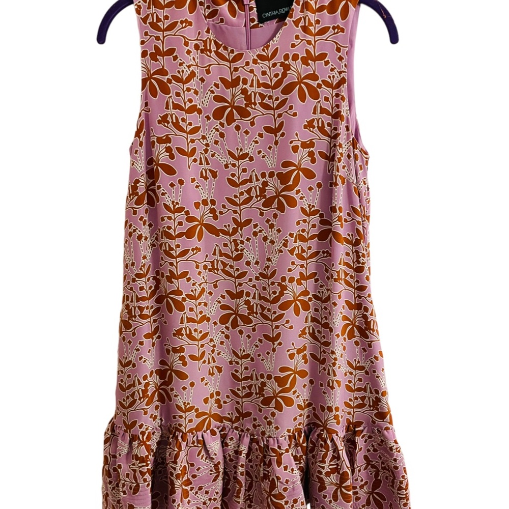 Cynthia Rowley Silk Dress Size 2 Floral - Picture 4 of 4